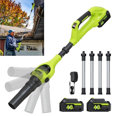 Leaf Blower Cordless, 40V Leaf Blowers with 2 Battery Powerd and Charger