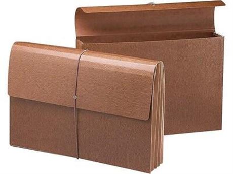 Smead Redrope Expanding Wallet, 5-1/4 Expansion, Legal Size, Brown, 10/Box