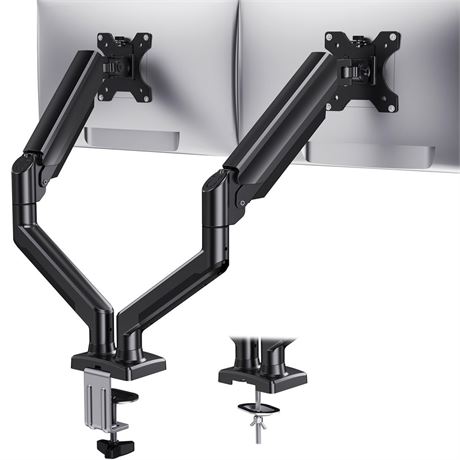 HUANUO Dual Monitor Mount for 2 Monitors up to 32 inches, Each Arm Holds Max