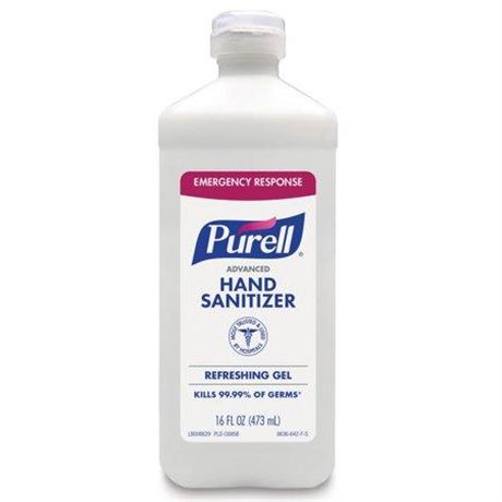 Purell Advanced Fresh Scent Gel Hand Sanitizer 16 Oz. Bottle