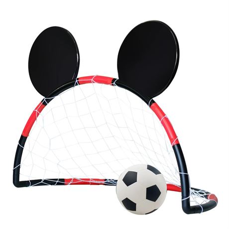 Disney Mickey Soccer Net with Ball, Multicolor, Kids Outdoor Sports, Ages 3+