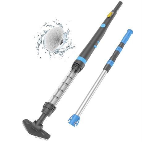 Efurden Rechargeable Pool Vacuum with Round Brush Design to Clean The Water