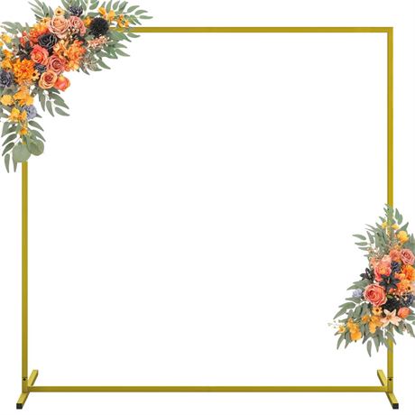 Arch Backdrop Stand, 6.6FT Wedding Arch Frame, Square Metal Arch Backdrop