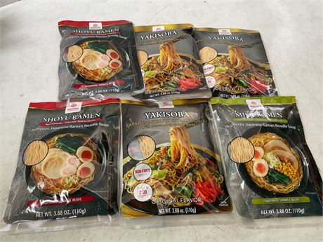 KHRM02204838 3.88 Oz Miso Japanese Ramen 6 packages assorted flavors