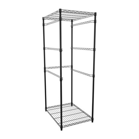 SafeRacks Black 5-Tier Steel Storage Bin Rack – Maximize Space, Declutter,