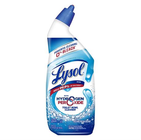 4-Bottles Lysol Toilet Bowl Cleaner Gel, For Cleaning and Disinfecting, Bleach