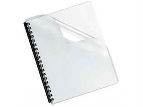 Crystals Presentation Covers W/Square Corner  3-Hole  11 X 8 1/2  Clear  100/PK