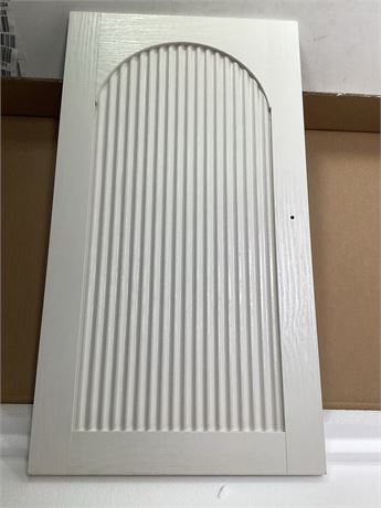 replacement cabinet door for a fluted or reeded sideboard cabinet featuring an