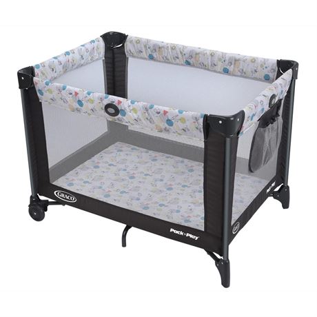 Graco Pack and Play Portable Playard, Push Button Compact Fold, Carnival