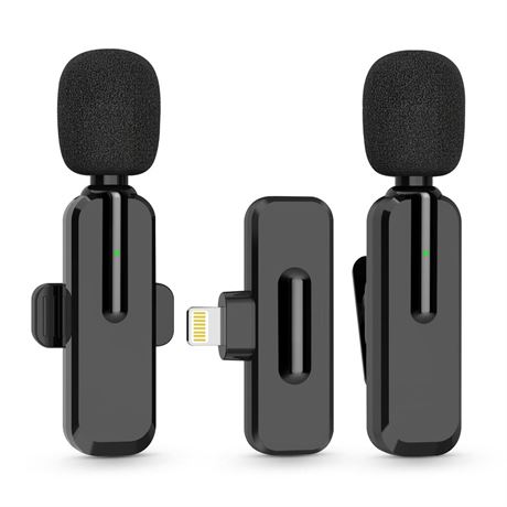 MAYBESTA Wireless Mini Microphone for iPhone iPad - Bluetooth Lavalier Lapel