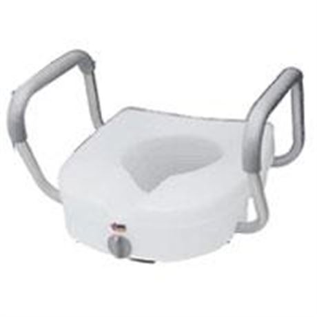 E-Z Lock Raised Toilet Seat, Padded Arms