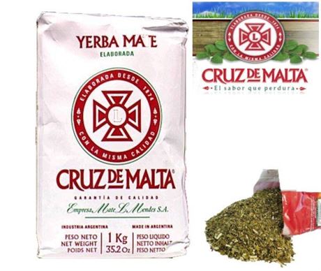 Cruz De Malta - Yerba Mate "Traditional" (with Stems) 1kg / 2.2lb