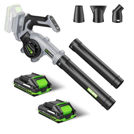 Leaf Blower Cordless - Electric Cordless Leaf Blower with 2 Batteries and