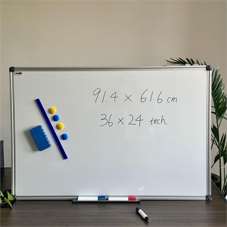 XIWODE 24x36 Inch Magnetic Dry Erase Whiteboard, Silver Aluminum Frame