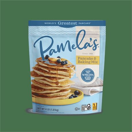 Pamela's Pamela’s Gluten-Free Pancake and Baking Mix, 4 lb Bag