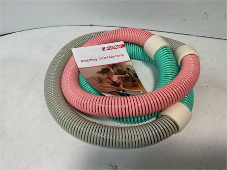 Upgraded Weighted Hoop for Adults - 3.3lb Soft Spring Fitness Hoop for Weight