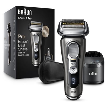 Braun Series 9 Pro Electric Razor for Men with Clean Station, Rechargeable Wet