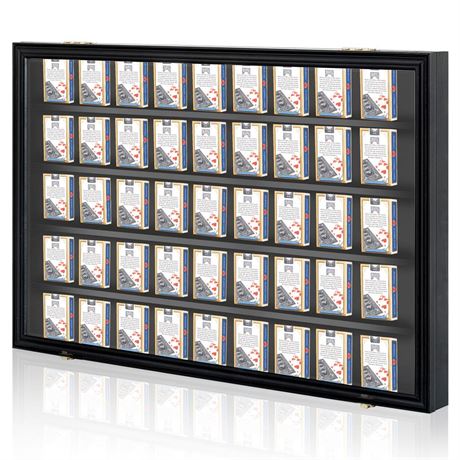 Playing Card Display Case 32.28 x 21.46 x 2.24 Inch Solid Wood Sport Cards