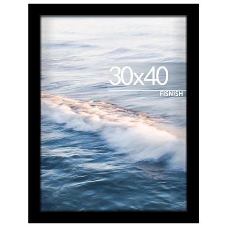 30x40 Picture Frame Black, with HD Plexiglass Durable and Scratch-proof for