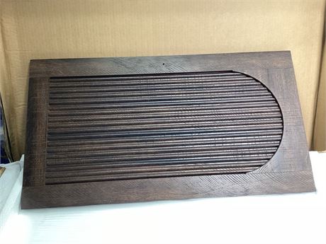 replacement cabinet door for a fluted or reeded sideboard cabinet featuring an