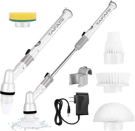 OFFSITE Electric Scrubber for Bathroom, Tafari Tub Scrubber with Long Handle, Po