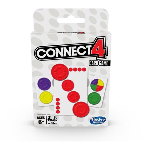 Connect 4 Card Game for Kids Ages 6 and up  2-4 Players 4-in-a-Row Game