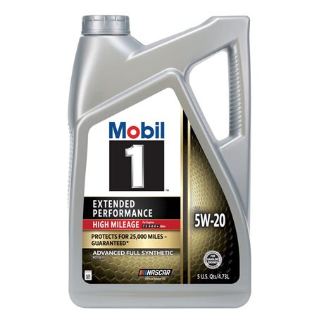 Mobil 1 Extended Performance High Mileage Full Synthetic Motor Oil 5W-20, 5