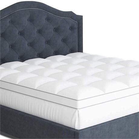 Sleep Mantra Full Cooling Bed Mattress Topper, Pillow - Top Optimum Thickness,