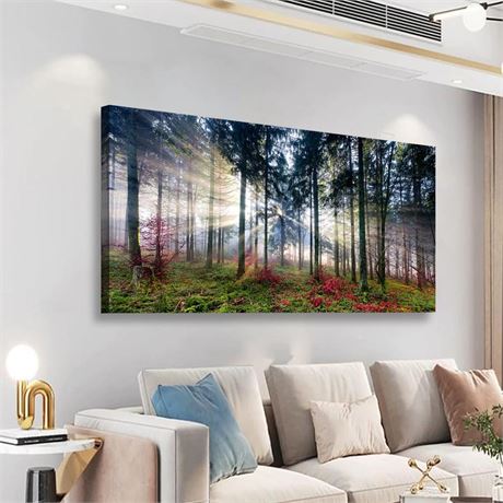 Forest Wall Art for Living Room Bedroom Office Large Landscape Canvas Wall Art