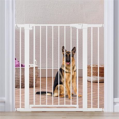 36" High Extra Tall Dog Gate, 29.6"-40.5" Wide Pressure Mounted Tall Baby Gate