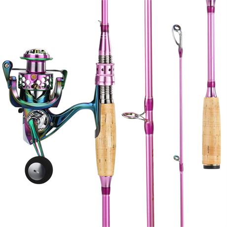 Sougayilang Fishing Rod Reel Combo,Carbon Fiber Protable Casting & Spinning