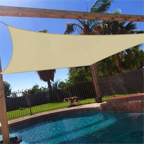 16' x 20' Sun Shade Sail Rectangle Outdoor Canopy Cover UV Block for Backyard