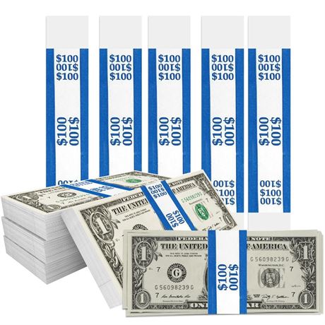 Money Bands Currency Sleeves Straps – Made in USA (Pack of 330 for $100)