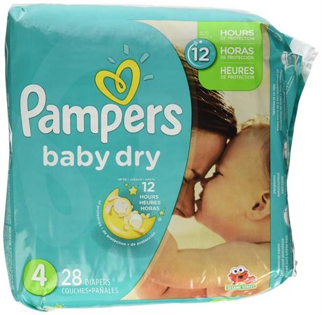 Pampers Baby Dry Diapers - Size 4-28 ct Size 4 28