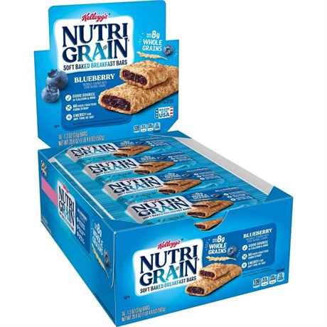 OFFSITE Kellogg's Nutri-Grain Blueberry Chewy Soft Baked Breakfast Bars,