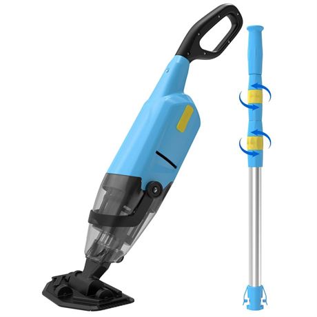 Efurden Cordless Pool Vacuum, Handheld Pool Vacuum with Running Time up to