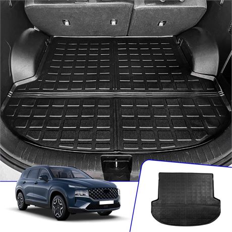 Rongtaod Cargo Mat Compatible with 2021-2023 Hyundai Santa Fe (Fit 5 Seats)