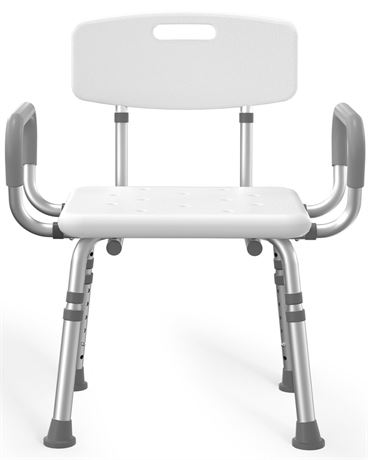 Shower Chair for Inside Shower with Arms and Back, FSA/HSA Eligible 500 lbs