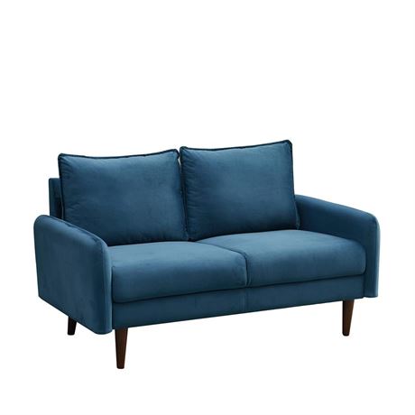 OFFSITE LOCATION Velvet Loveseat Mid-Century Modern Sofa Tufted Couch with Woode
