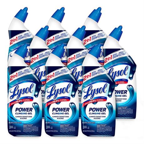 9 pack Lysol Power Toilet Bowl Cleaner Gel, For Cleaning and Disinfecting,