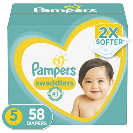 Pampers Swaddlers Diapers, Size 5, 58 Ct | CVS