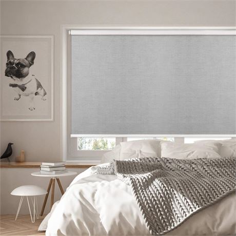 GENIMO 100% Blackout Blinds for Windows, Roller Shades for Indoor Windows,