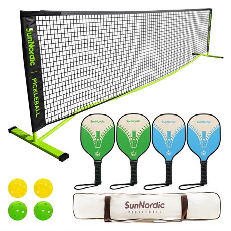 13FT Portable Pickleball Net System, Family Practice Pickleball Polyester Net