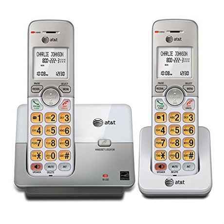 AT&T EL51203 2 Handset Cordless Phone System with Caller ID and Call Waiting.