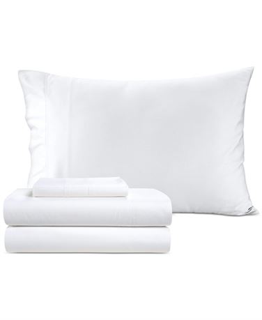 SleepRX 300 Thread Count 4-Pc. Sheet Set, Queen - Bright White