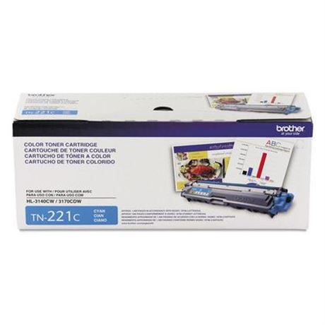 Brother TN221C Cyan Original Standard Capacity Toner Cartridge