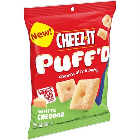 6ct Cheez-It Puff'd White Cheddar 3oz 3 Ounce (Pack of 6) White Cheddar