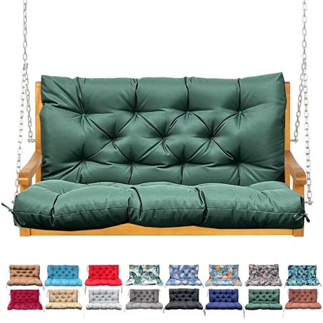 Porch Swing Cushion with Backrest,Waterproof Bench Cushion for Outdoor