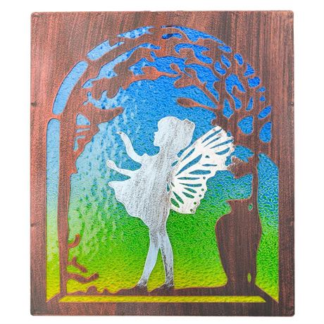 dreamskip Modern Wall Art Metal and Glass Room Decor Vintage Copper Fairy Theme