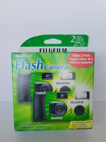 Fujifilm QuickSnap One Time Use 35mm Camera with Flash  2 Pack